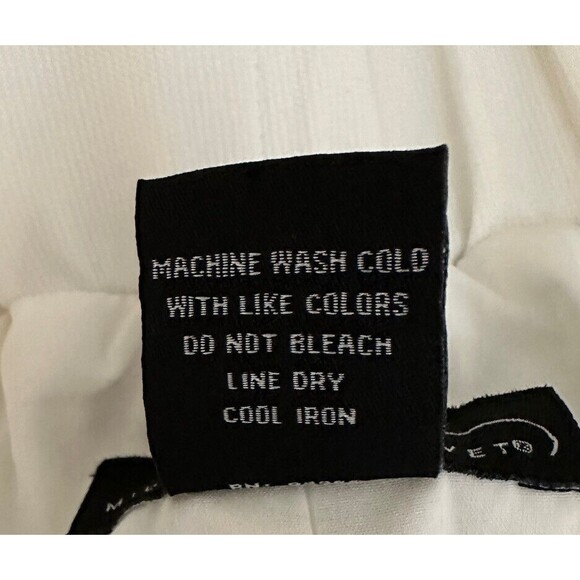 Midnight Velvet Womens M White Formal Dress Pants Pull On Slacks Gold Button EUC - Picture 5 of 6